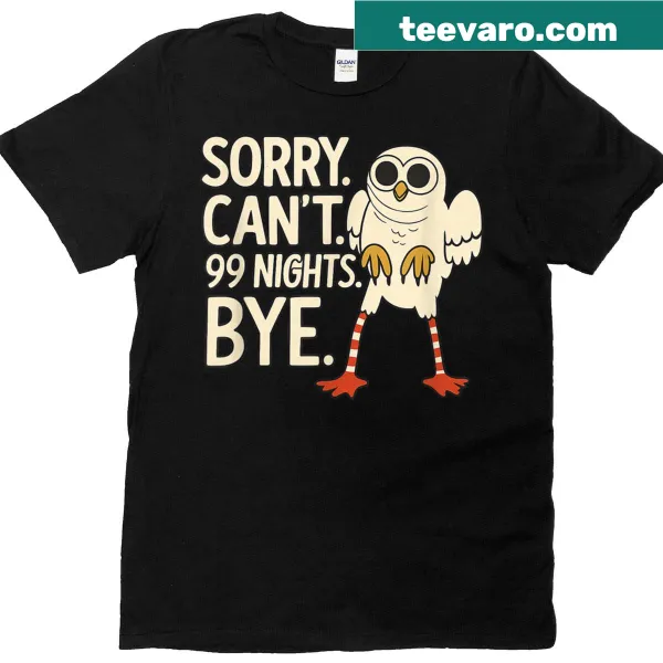 Quirky gamer T-shirt with owl design and playful text