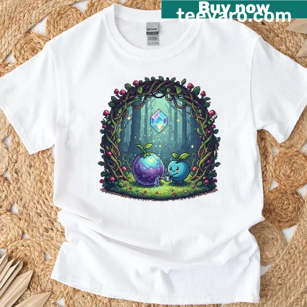 Junimos in a secret garden t-shirt inspired by Stardew Valley