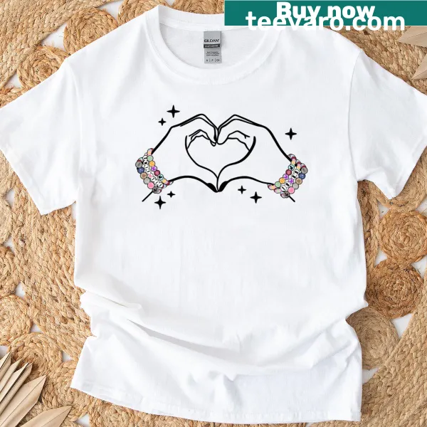 T-shirt featuring a friendship bracelet design with the name 'Taylor'