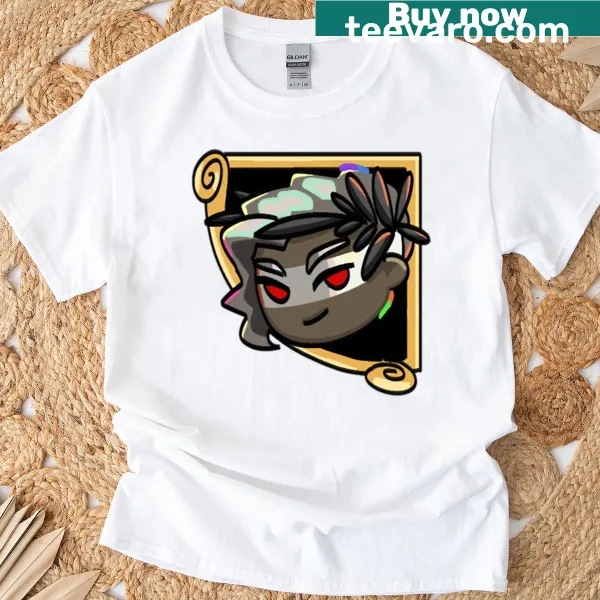 Thanatos emblem design from Hades game on T-shirt