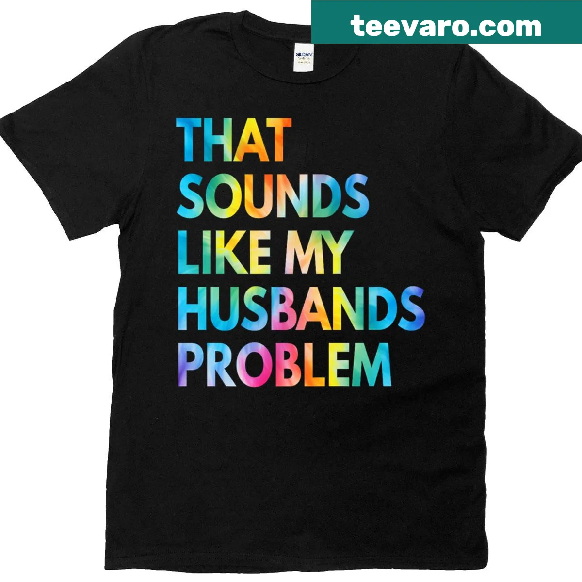 Sarcastic T-shirt with a humorous saying about husbands — on a men's t-shirt