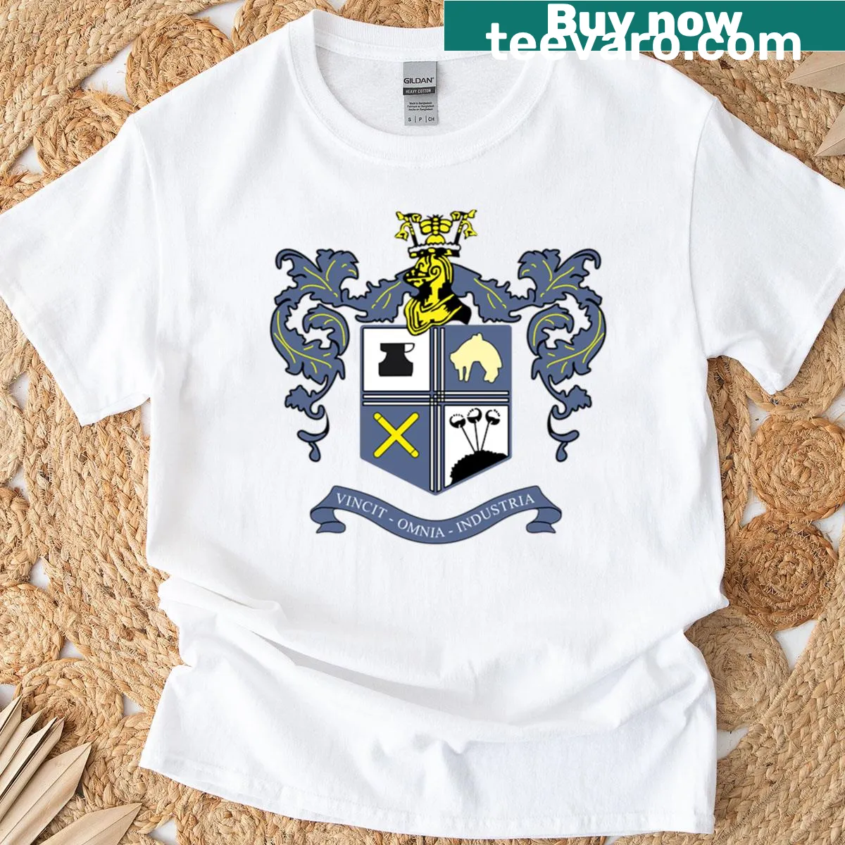 Team spirit t-shirt design representing camaraderie — on a men's t-shirt