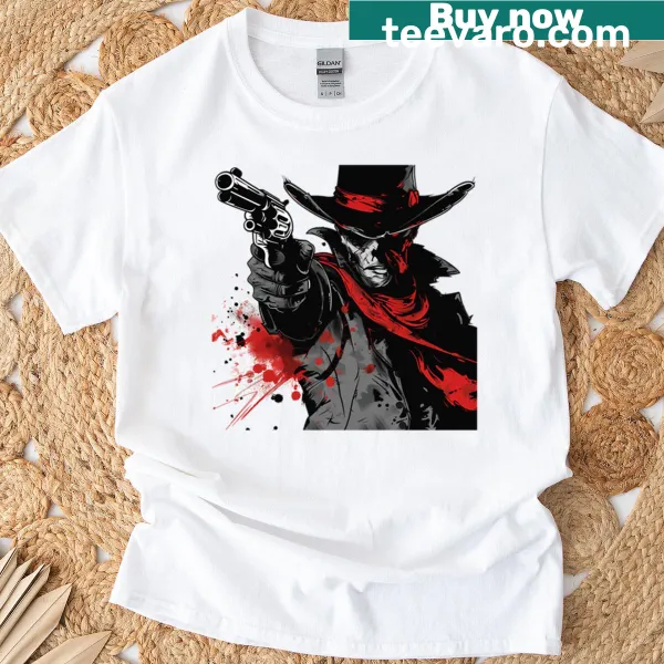 Illustrative T-shirt featuring a spooky ghoul design