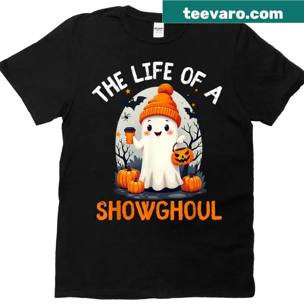 Cute ghost design for Halloween T-shirt with playful elements