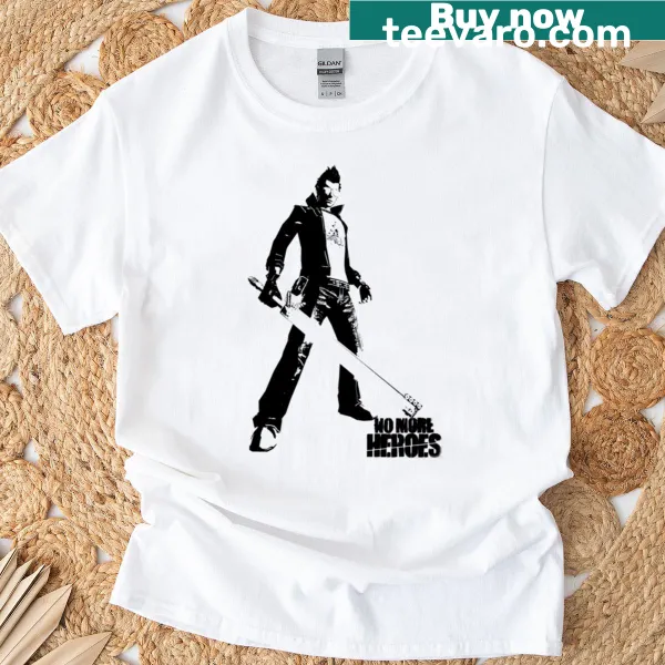 Graphic t-shirt featuring Travis Touchdown from No More Heroes
