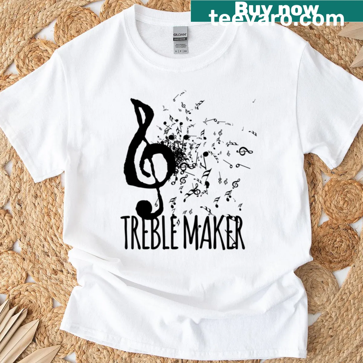 Treble Maker pun design on a T-shirt — on a men's t-shirt