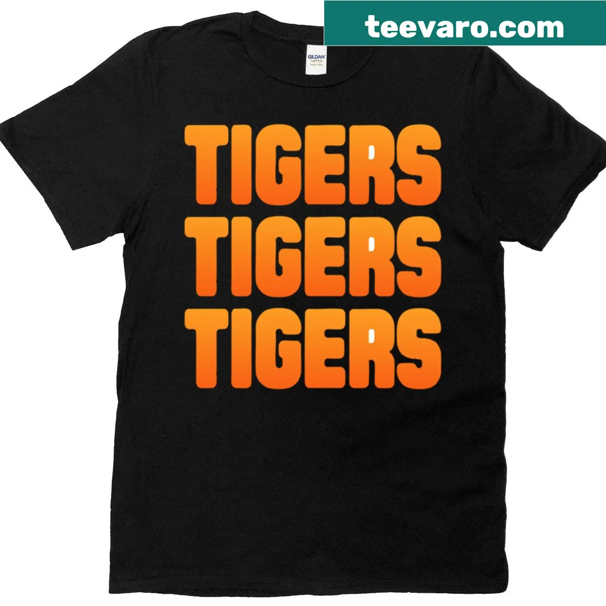 Clemson Tigers t-shirt with roaring mascot illustration — on a men's t-shirt