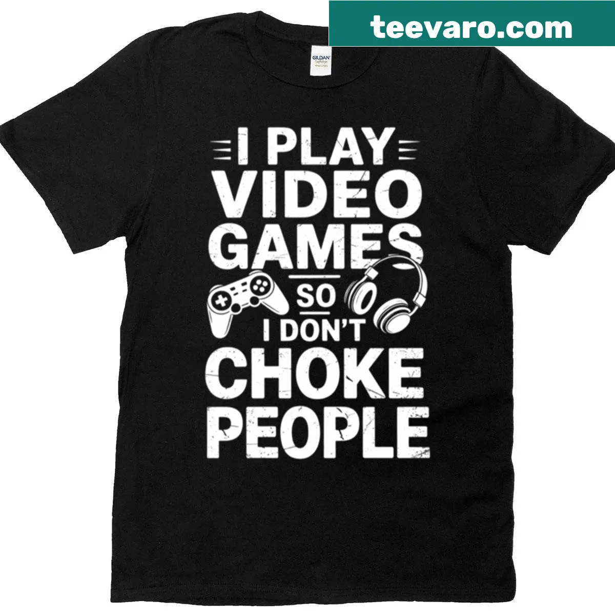 Funny gamer t-shirt with humorous gaming phrase — on a men's t-shirt