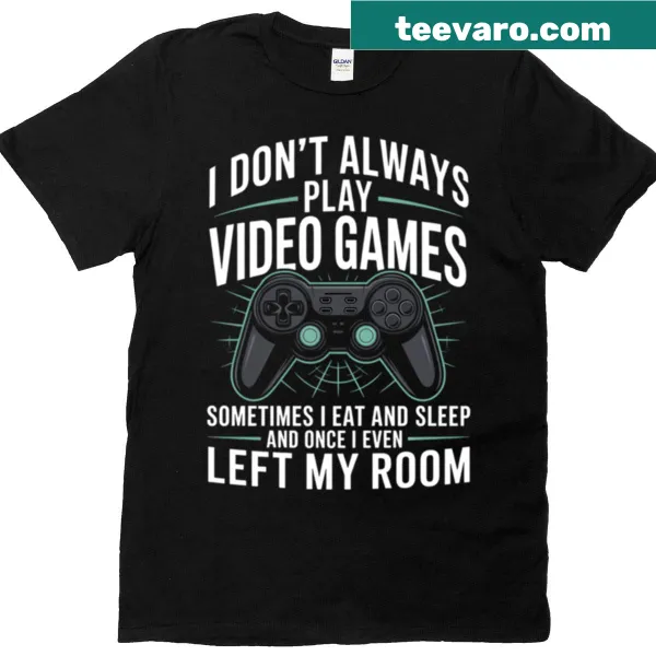 Funny T-shirt for gamers featuring beer and gaming graphics