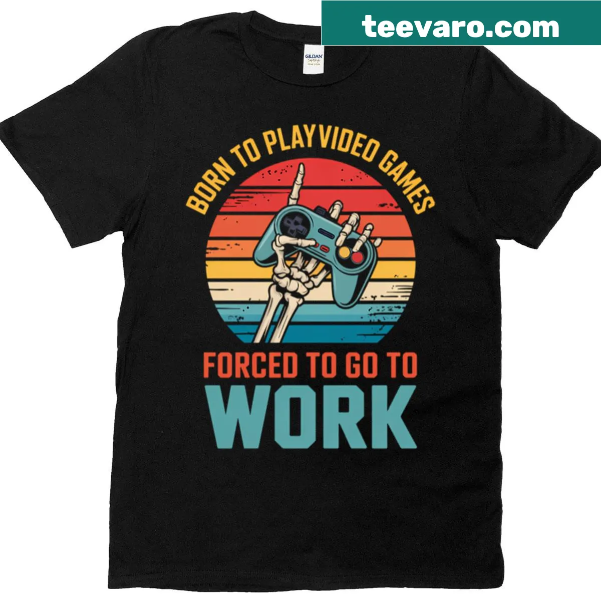Funny gaming joke typography graphic on T-shirt — on a men's t-shirt