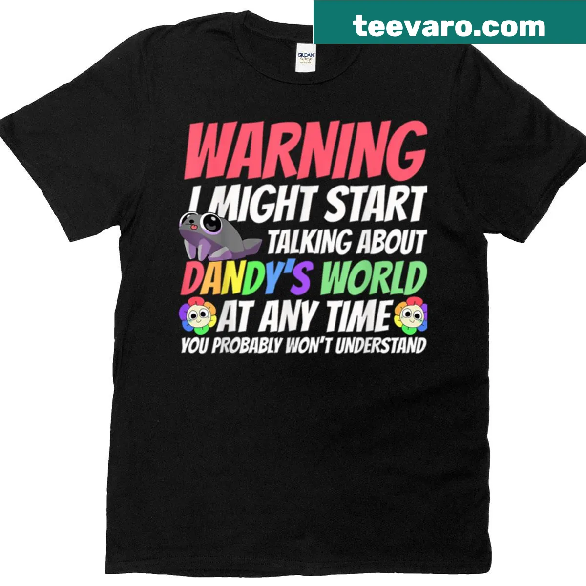 Cartoon t-shirt featuring a cute 90s game character in retro design — on a men's t-shirt