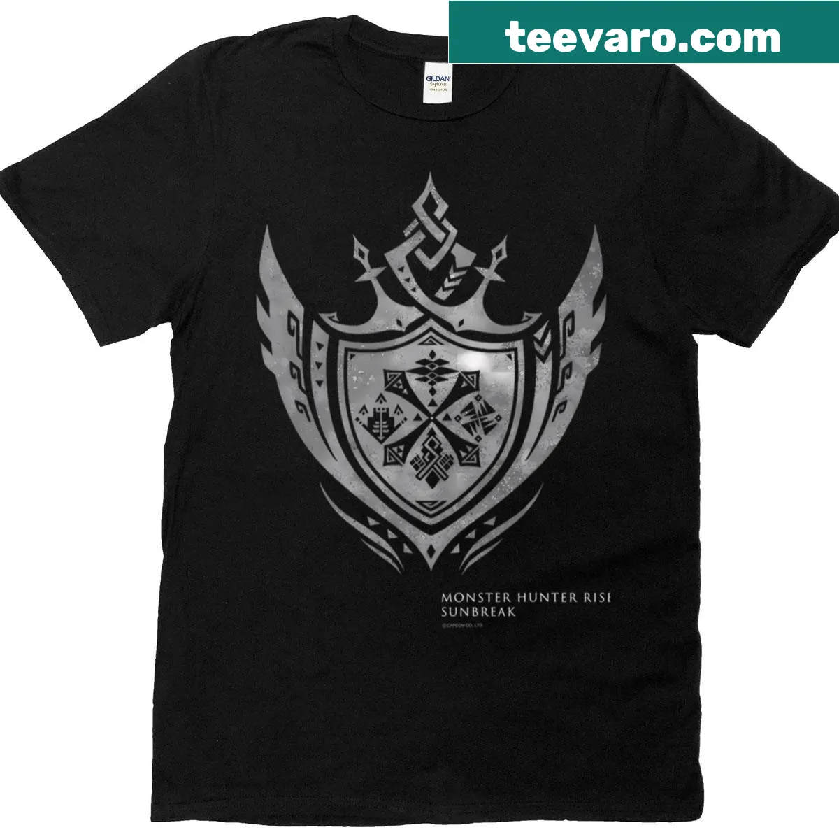 Vintage gaming logo T-shirt with humorous graphic — on a men's t-shirt