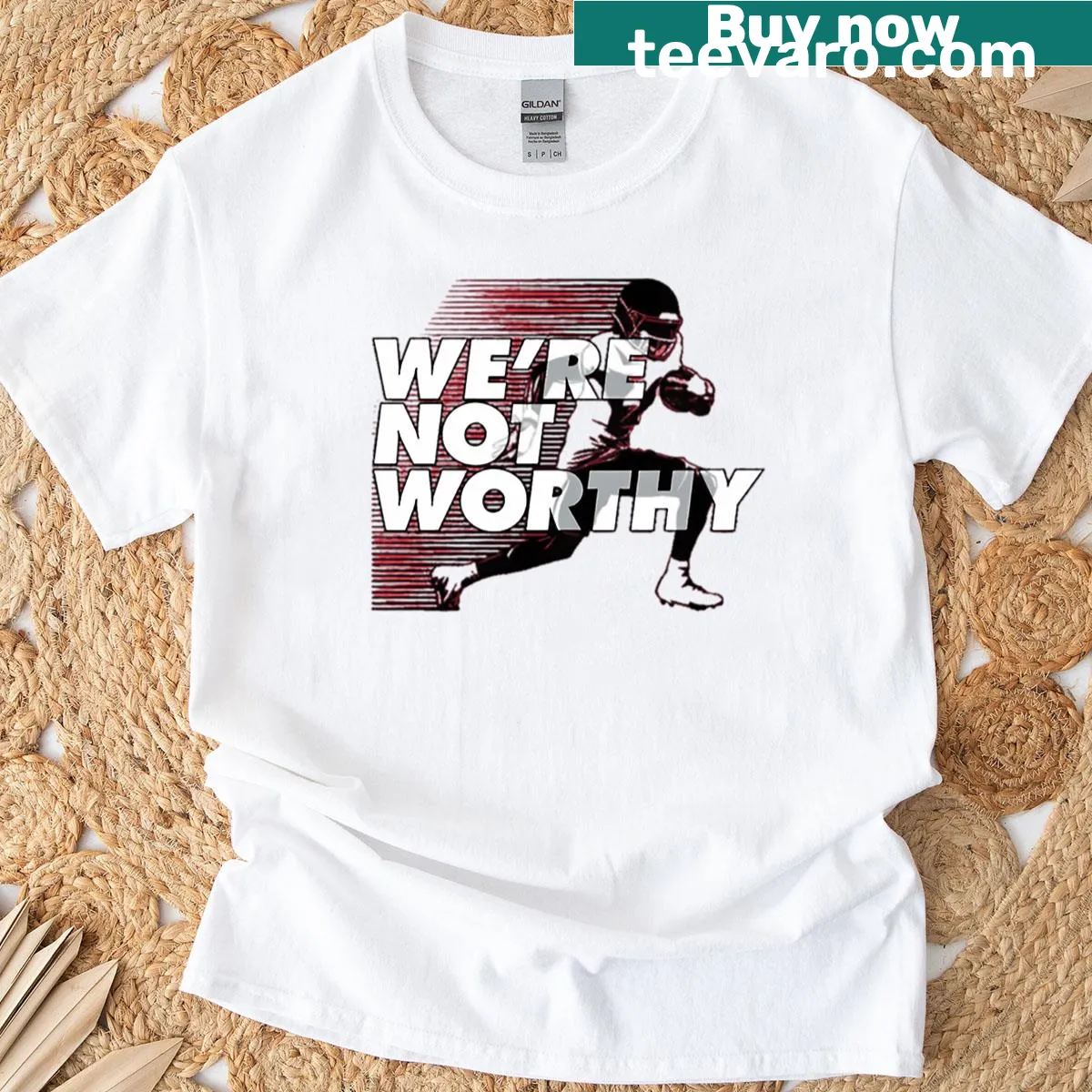 Motivational football T-shirt for sports fans — on a men's t-shirt