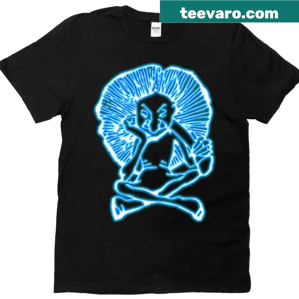 Illustrative mushroom-themed t-shirt showcasing nature's wisdom