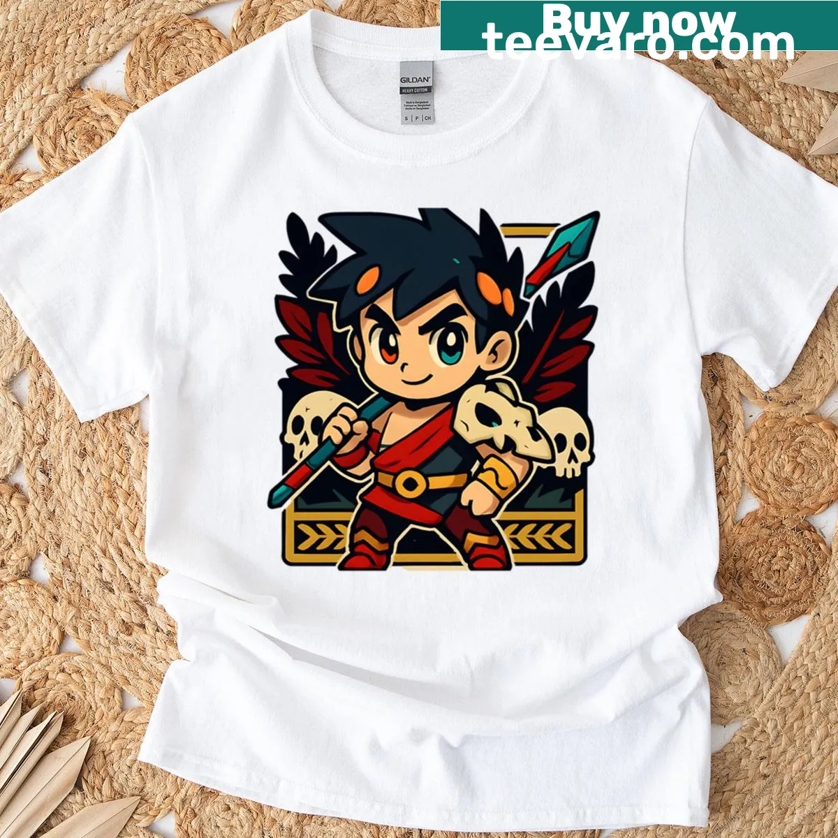 Cute art of Zagreus with a battle laurel from Hades — on a men's t-shirt