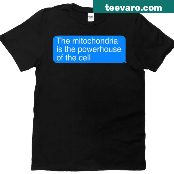 Imessage style t-shirt featuring mitochondria text