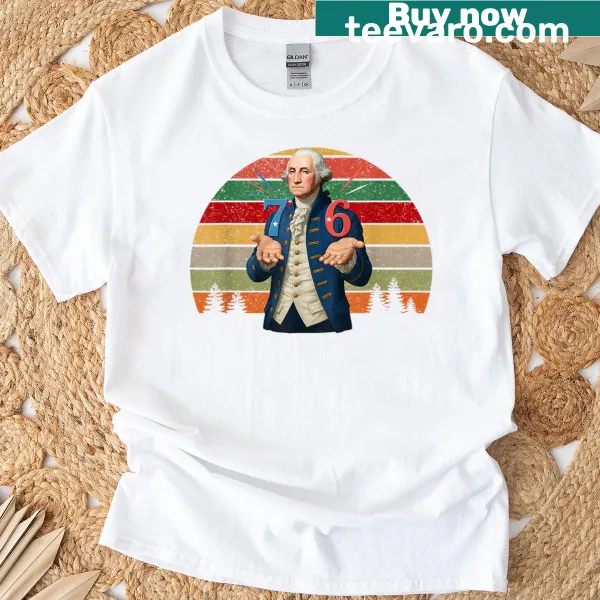 Retro George Washington T-shirt for teachers