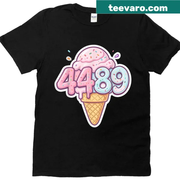 Funny ice cream drip graphic on a t-shirt