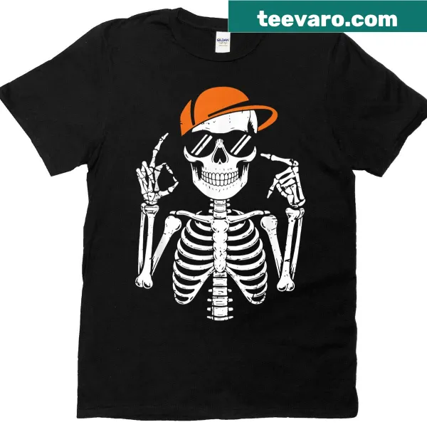 Funny Halloween t-shirt with skeleton design and '67'