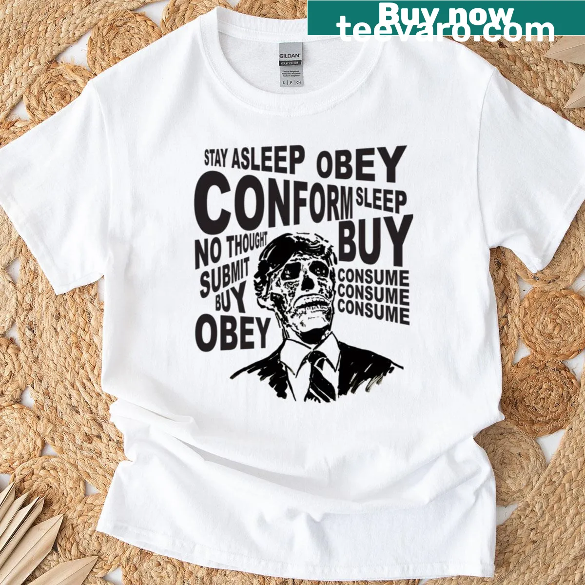 Vintage-style Halloween t-shirt featuring classic ghost movie graphics — on a men's t-shirt