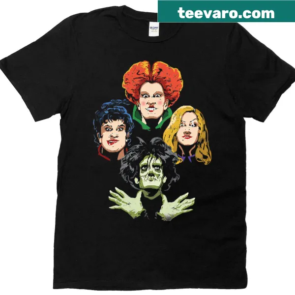 Vintage Halloween shirt featuring funny witches movie graphics