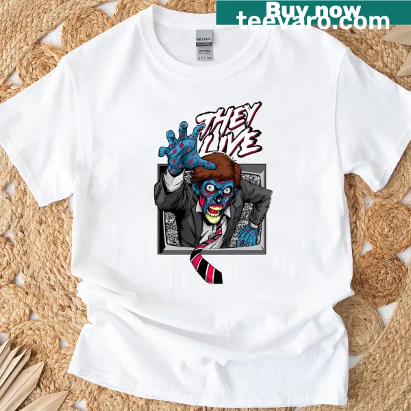 Retro horror-themed t-shirt inspired by 80s movies