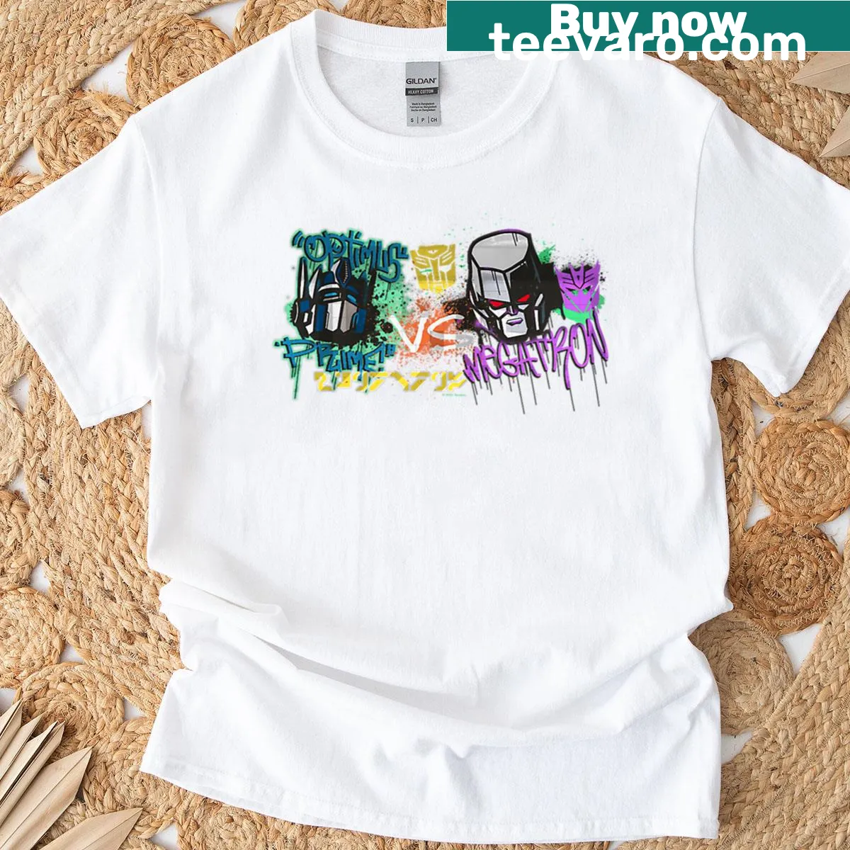 Funny vintage robot graphic T-shirt inspired by 90s cartoons. — on a men's t-shirt