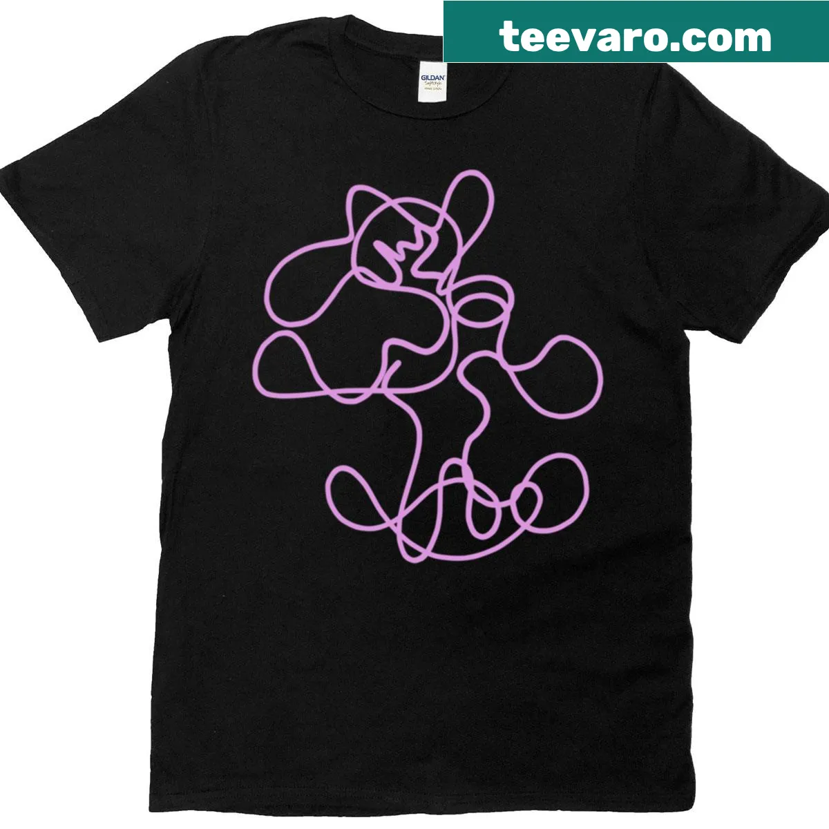 Abstract creature graphic on a funny oversized t-shirt. — on a men's t-shirt