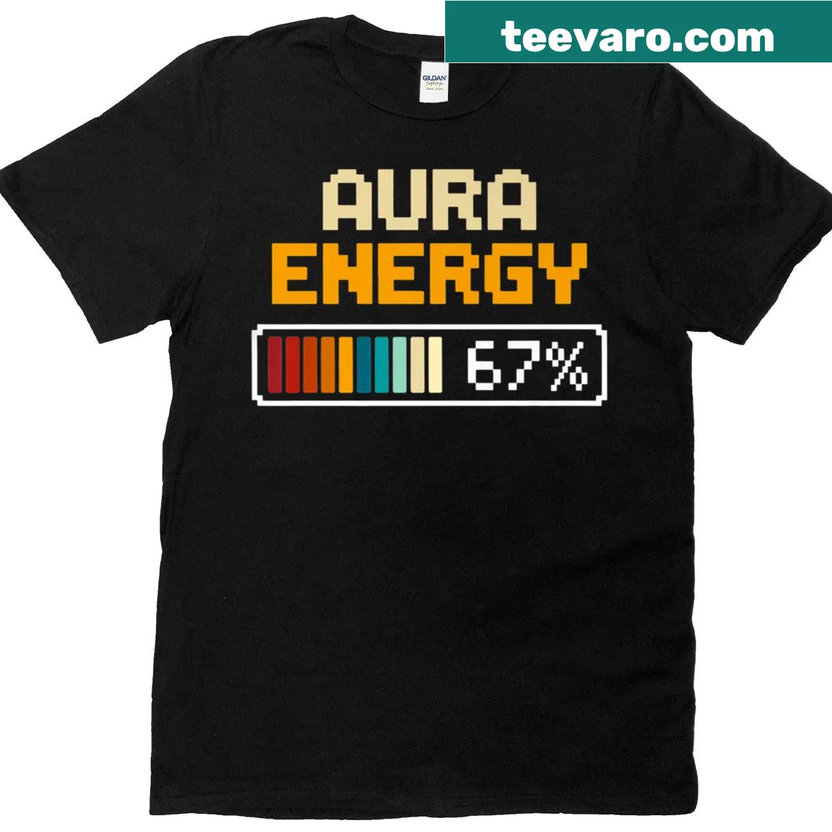 Vintage-style T-shirt with number 67 and ice cream drip graphics — on a men's t-shirt