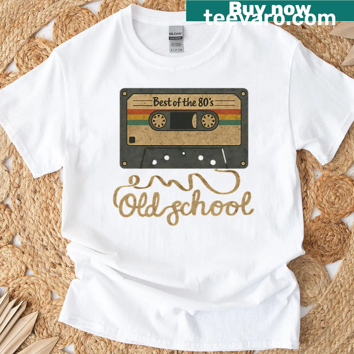 Vintage-style T-shirt celebrating the nostalgia of the 1980s — on a men's t-shirt