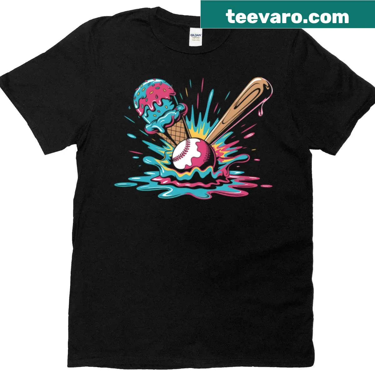 Dancing skeletons graphic t-shirt for Halloween fun — on a men's t-shirt