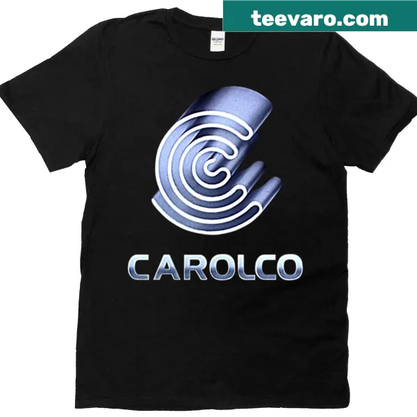 Retro Carolco Pictures logo graphic on an 80s t-shirt.