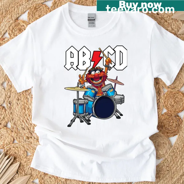 Vintage puppet graphic on a comedy-themed t-shirt celebrating cartoons