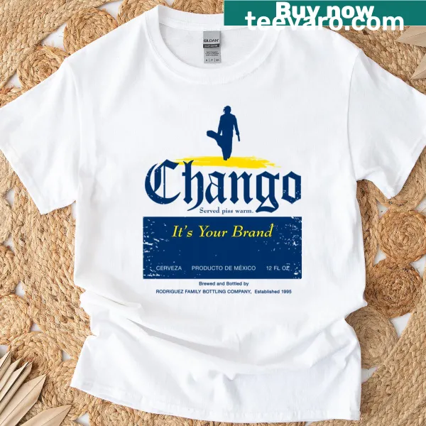 Chango Beer graphic on a casual t-shirt for beer lovers