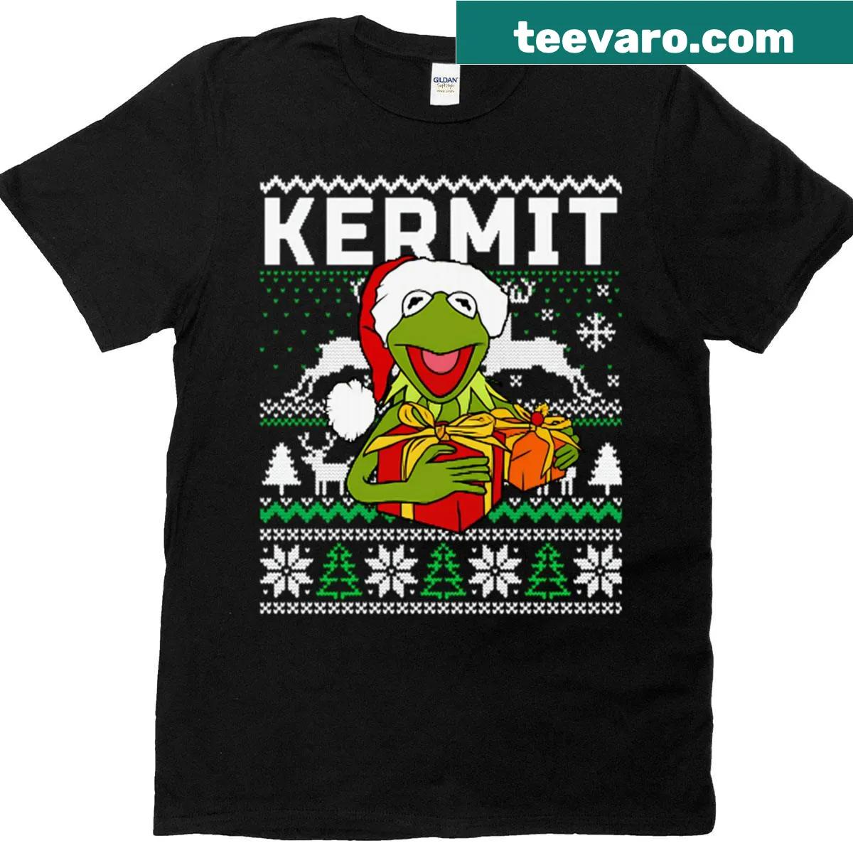 Vintage cartoon theater design t-shirt featuring puppet characters — on a men's t-shirt