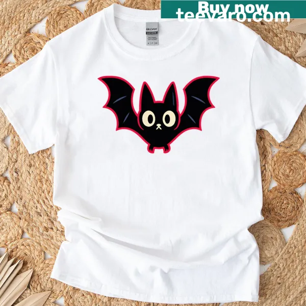 Cute bat design on an oversized t-shirt perfect for casual wear