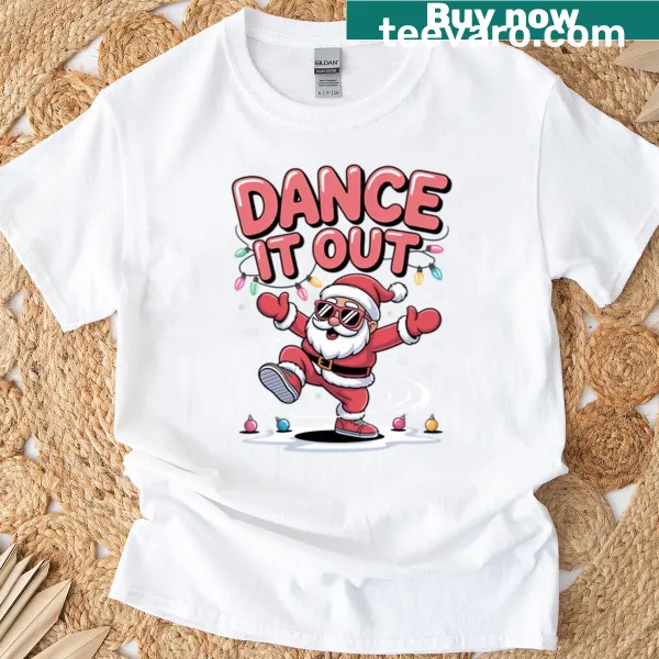 Cartoon design of dancing Santa Claus for Christmas