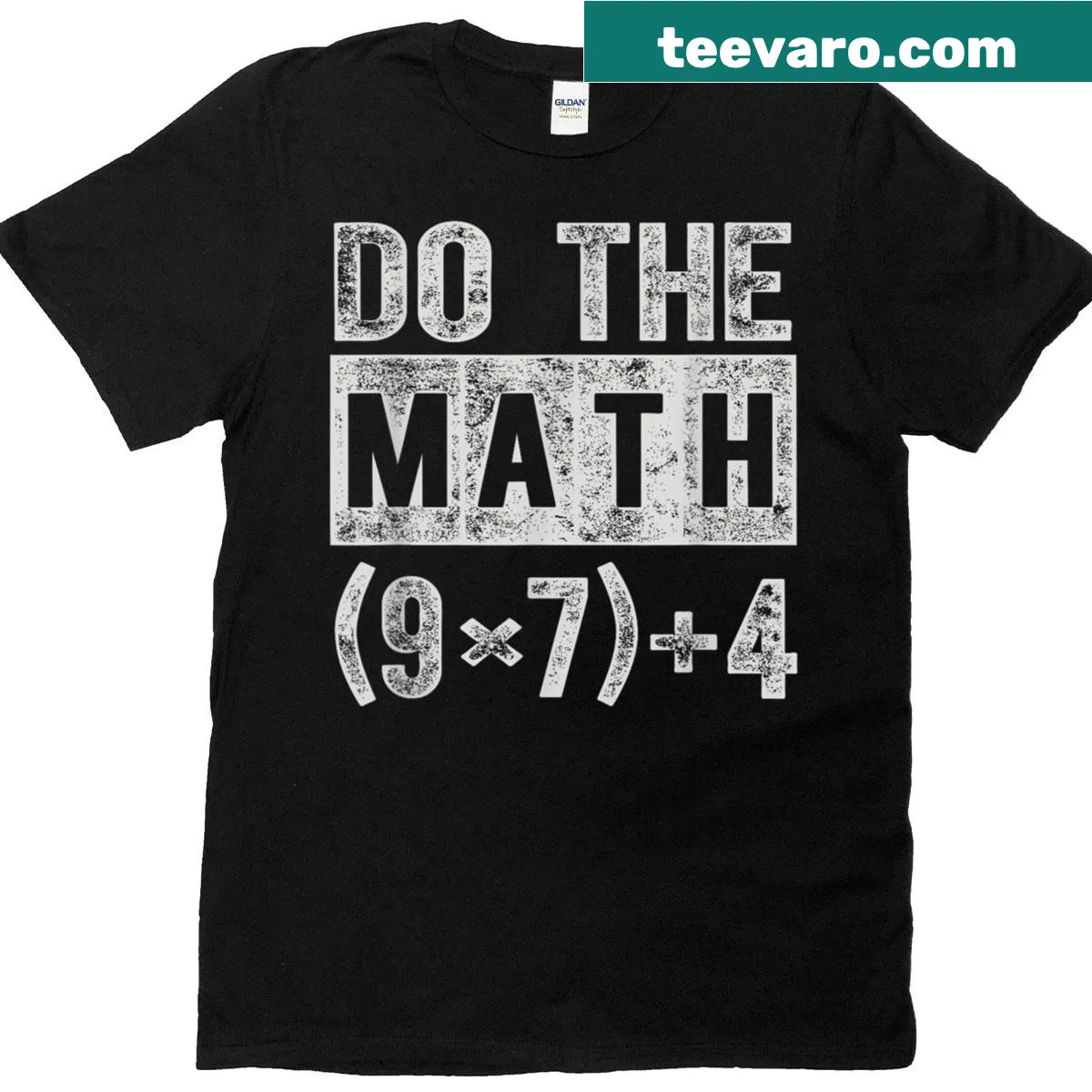 Funny math teacher t-shirt with meme reference and typography — on a men's t-shirt
