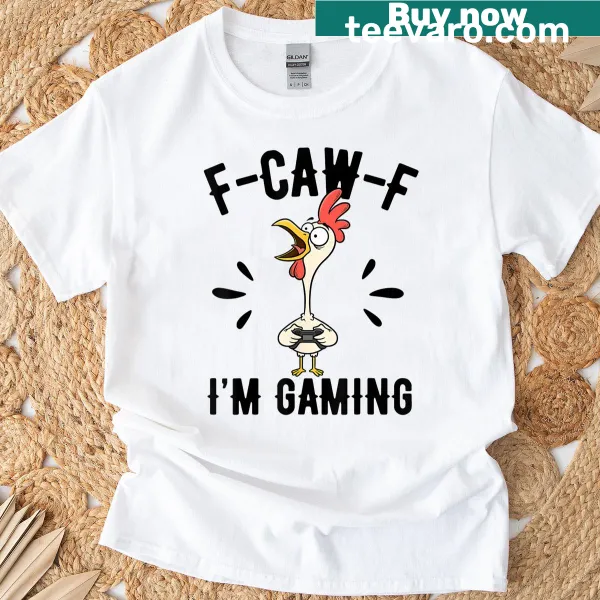 Funny rooster design t-shirt for gamers