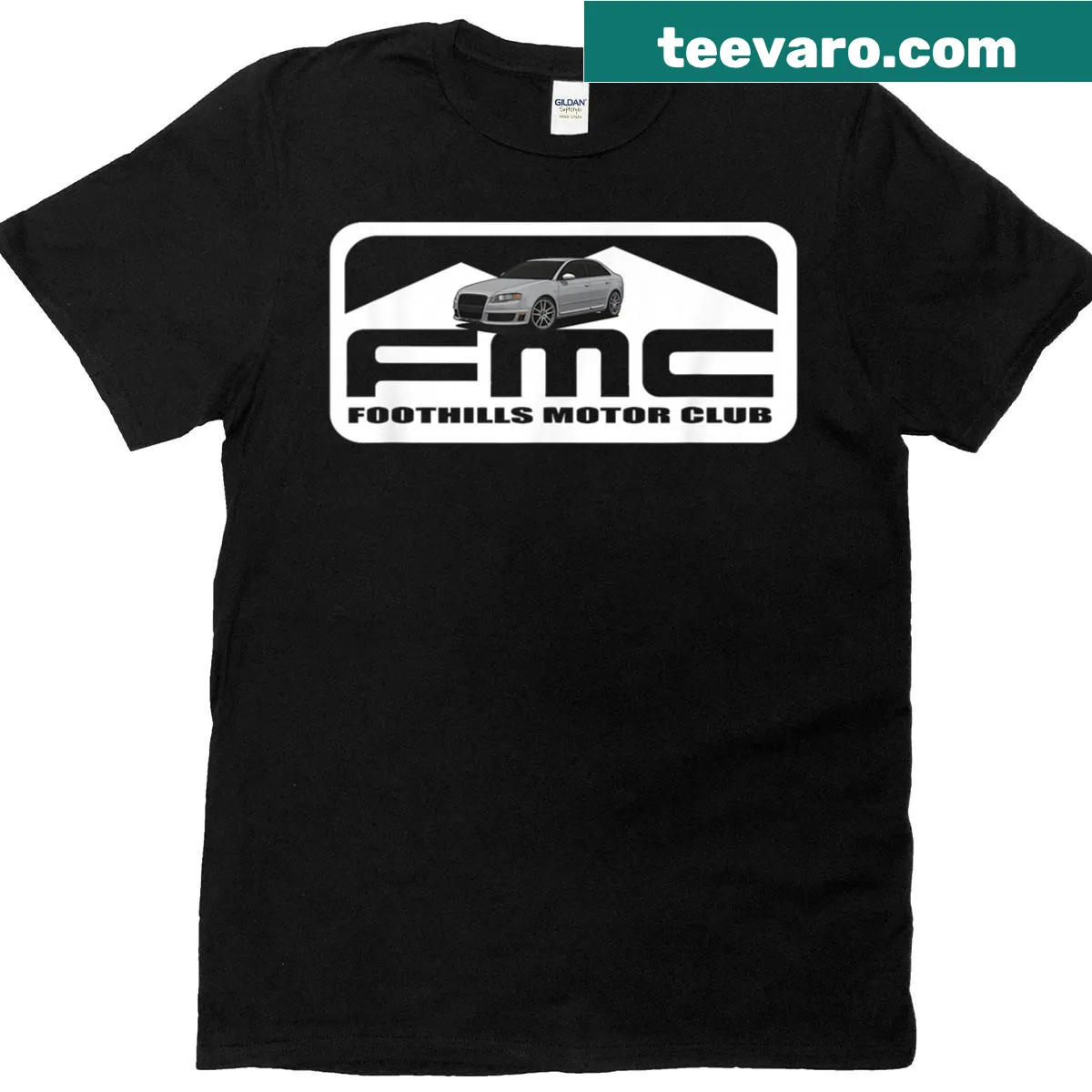 T-shirt featuring the text 'FMC Family Hot Rod' in bold typography. — on a men's t-shirt