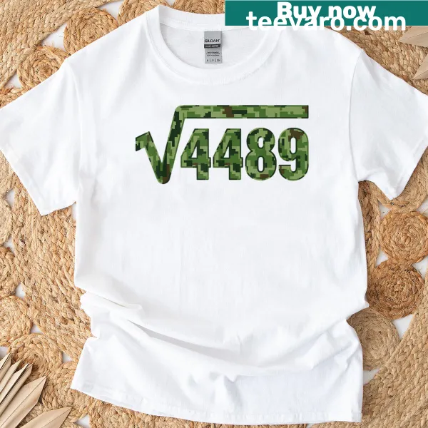 Funny math-themed t-shirt with square root design