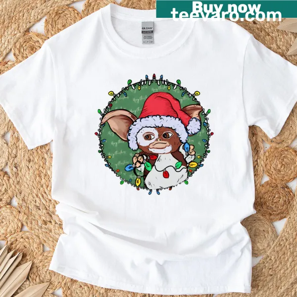 Vintage Christmas t-shirt featuring elements from 80s horror movies