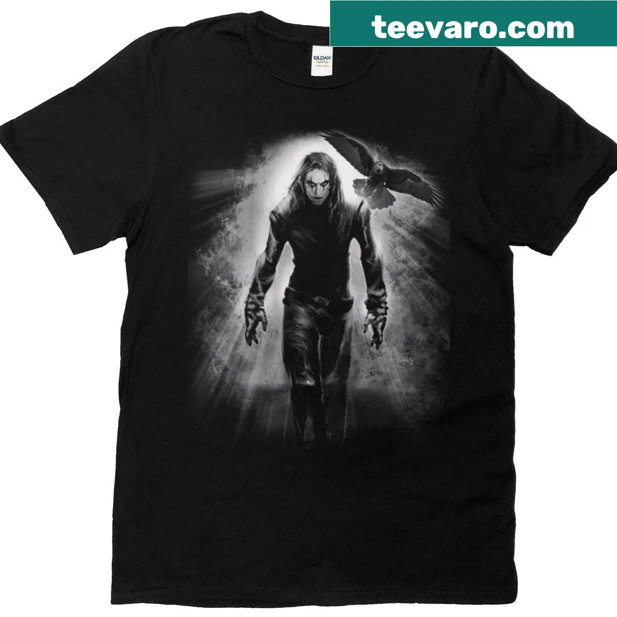 Vintage horror movie t-shirt with a funny gothic design — on a men's t-shirt