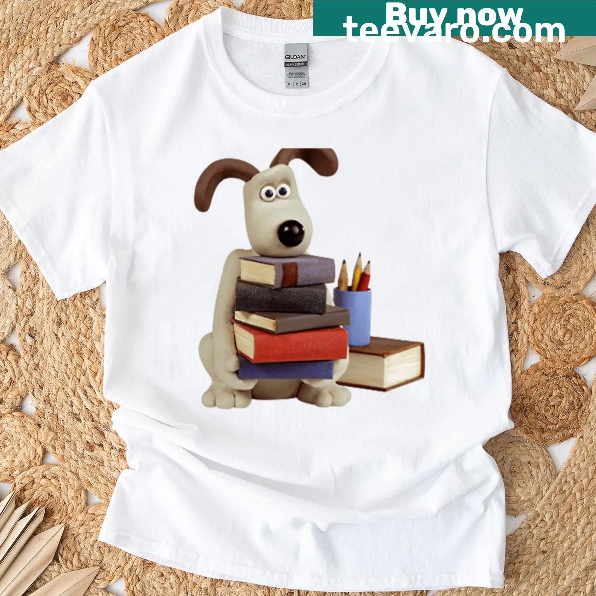 Vintage T-shirt featuring retro 90s cartoon characters — on a men's t-shirt
