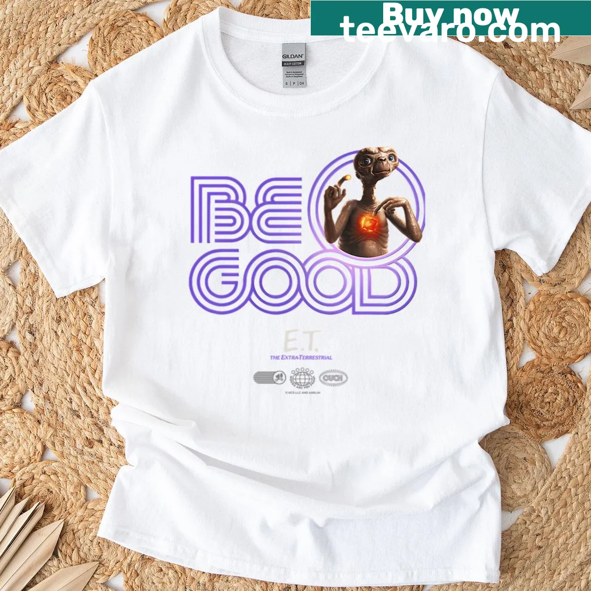 Cartoon alien design on a vintage-style T-shirt for kids — on a men's t-shirt