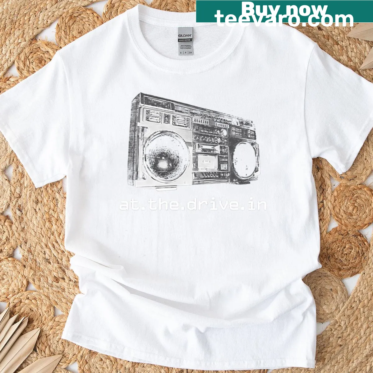 Illustrated tee celebrating drive-in cinema and favorite people — on a men's t-shirt