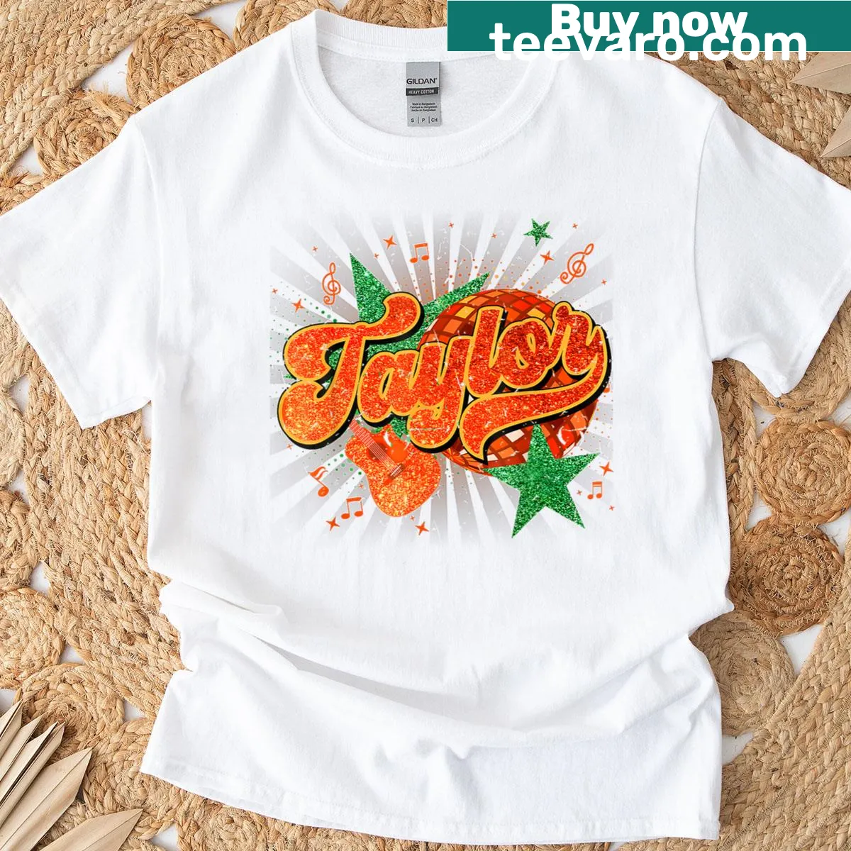 Retro personalized T-shirt with customizable name design — on a men's t-shirt