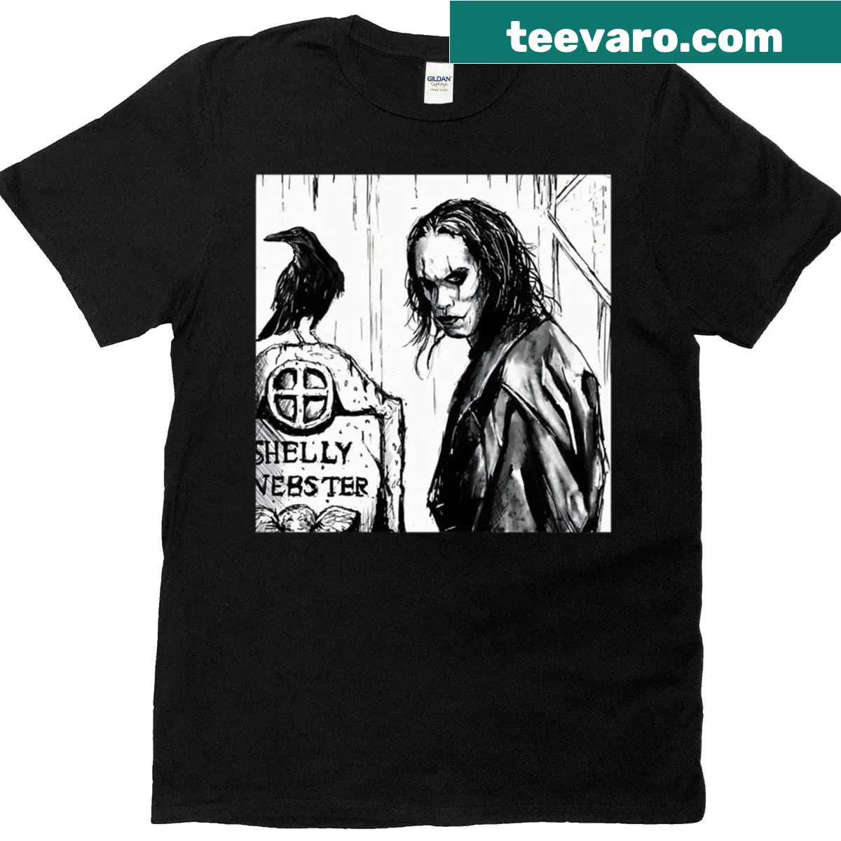 Funny horror movie graphic t-shirt — on a men's t-shirt