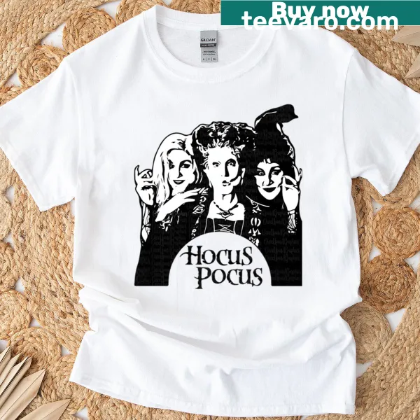 Vintage-style Halloween t-shirt featuring witches and magic themes