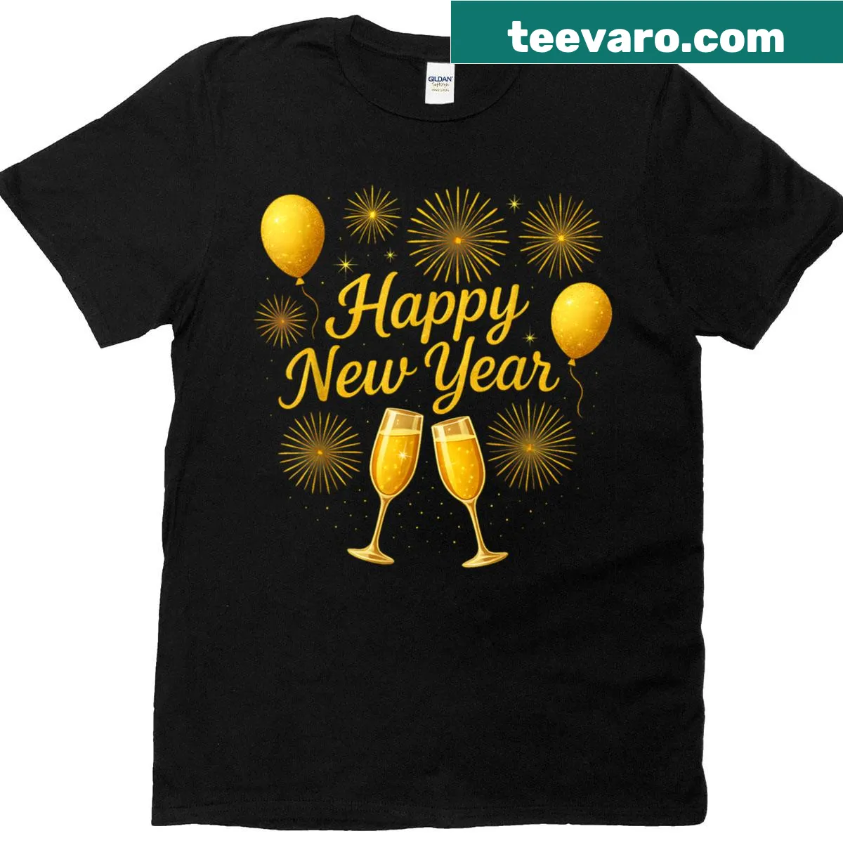 Festive typography New Year 2026 T-shirt for celebrations — on a men's t-shirt